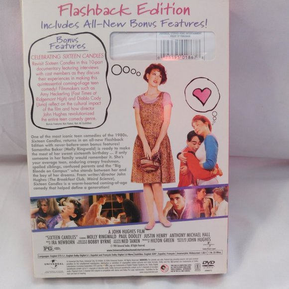 Sixteen Candles DVD Flashback Edition Molly Ringwald NEW AND SEALED - Picture 2 of 6
